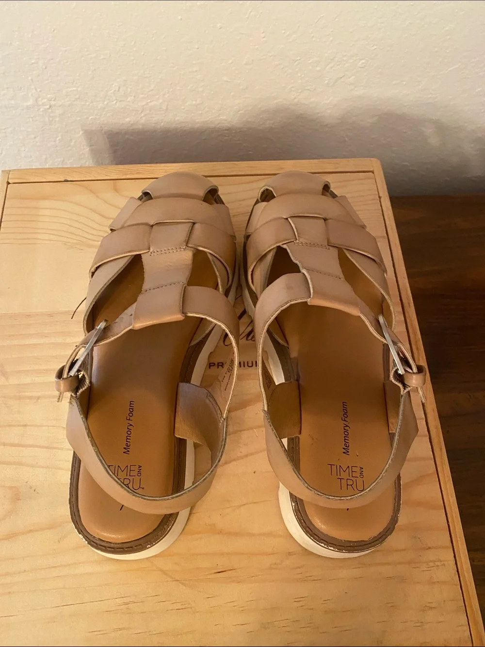 Woven Fisherman Sandal in Light Brown